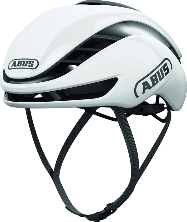 Abus Gamechanger 2.0 Shiny White. Hvid Aerohjelm til landevej