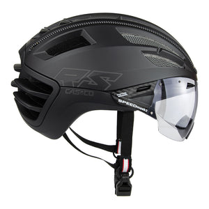 Casco Speedairo 2 RS Vautron Visor Shadow Racer. Mat sort cykelhjelm til tri og sport med visir