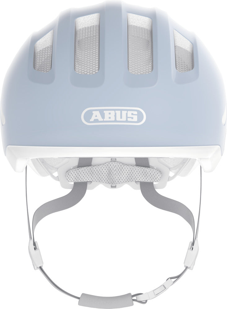 Abus Smiley 3.0 Ace LED Pure Aqua. Lyseblå cykelhjelm til baby og barn