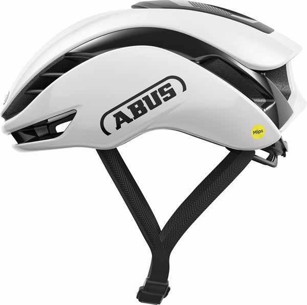 Abus Gamechanger 2.0 Shiny White Mips. Hvid aerohjelm og tt hjelm