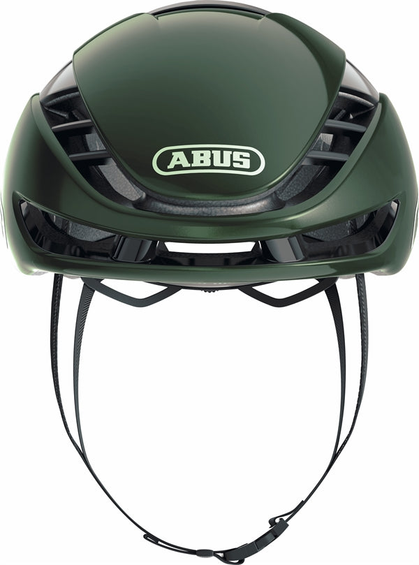 Abus Gamechanger 2.0 Moss Green. Mørkegrøn aerohjelm til tri og landevej