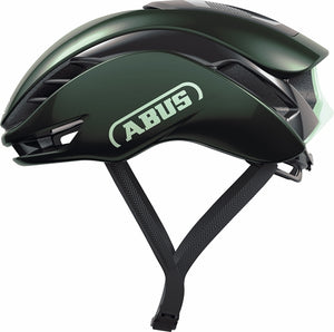 Abus Gamechanger 2.0 Moss Green. Mørkegrøn aerohjelm til tri og landevej