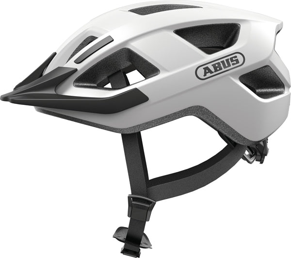 Abus Aduro 3.0 Polar White. Matt weißer Fahrradhelm