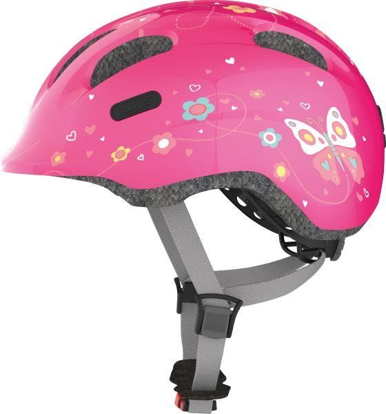 Abus Smiley 2.0 Pink Butterfly cykelhjelm str. 45-50 cm