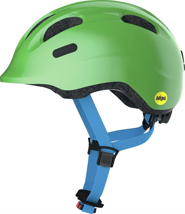 Abus Smiley 2.1 Sparkling Green Mips LED lys | cykelhjelm med mips til baby og barn