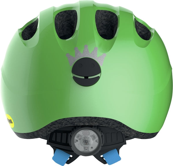 Abus Smiley 2.1 Sparkling Green Mips LED lys | cykelhjelm med mips til baby og barn