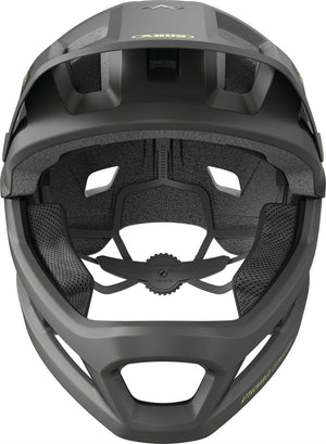 Abus Youdrop FF Vevlvet Black 48-55 cm Fullface-hjelm til børn til bmx, mtb og downhill.