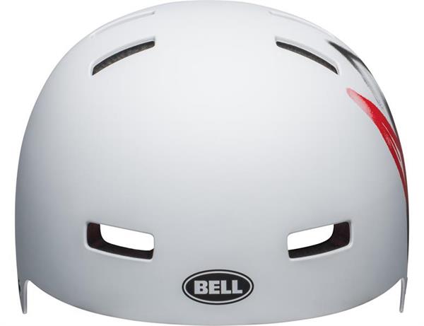 Bell Local Matte White Scribble | hvid skaterhjelm med grafitti