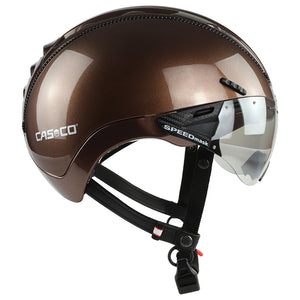 Casco Roadster Plus Metallic Brown. Brun cykelhjelm med visir