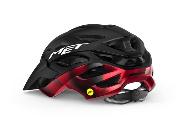 Met Veleno Mips Black Red Matt Glossy | sort og rød allround cykelhjelm med mips